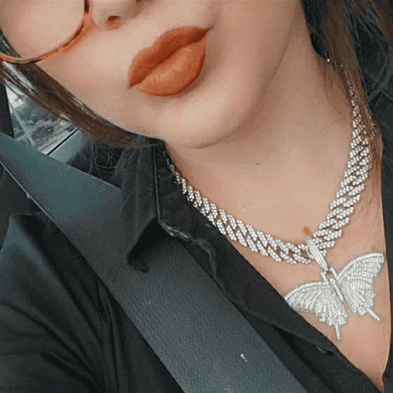VVS Jewelry Cuban Link Butterfly Choker + FREE Tennis Choker - Image 12