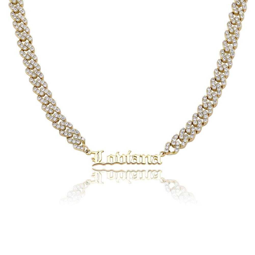 VVS Jewelry Custom Cuban Greek Name Necklace - Image 2