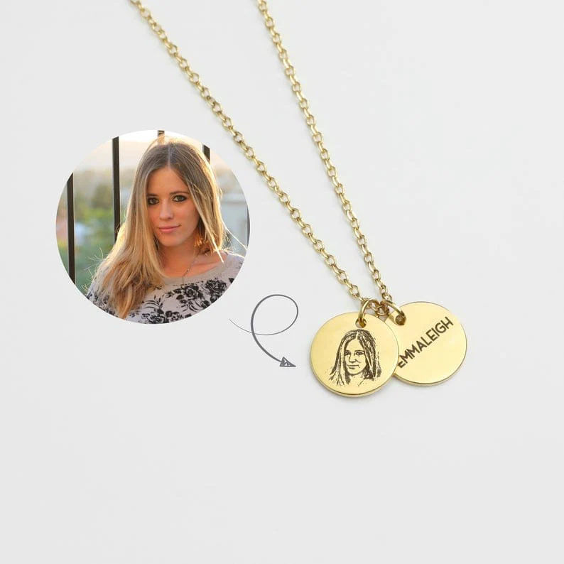 Custom Fingerprint or Handwriting Photo Pendant Necklace - Image 11