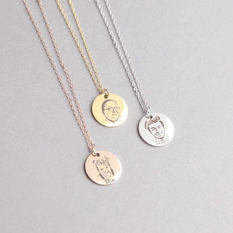 Custom Fingerprint or Handwriting Photo Pendant Necklace - Image 21