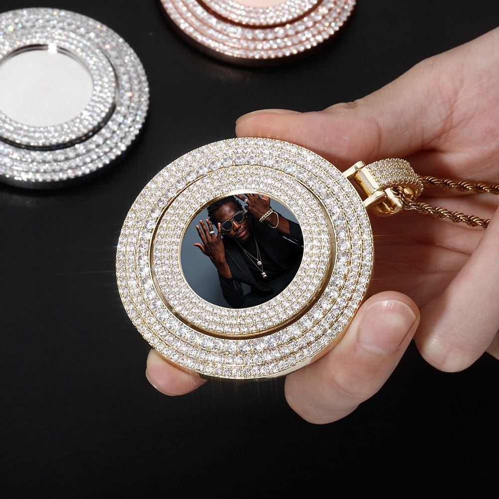 VVS Jewelry Custom Large Spinning Photo Pendant + Chain - Image 11
