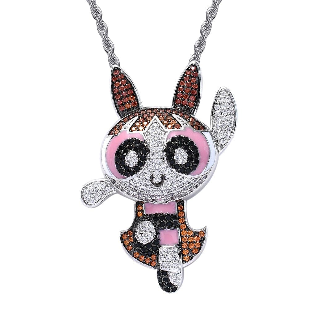 VVS Jewelry Fully Blinged Power Puff Girls Pendant Chain - Image 4