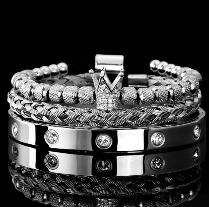 VVS Jewelry Fit For a King 3pc Gold Bangle Set - Image 5
