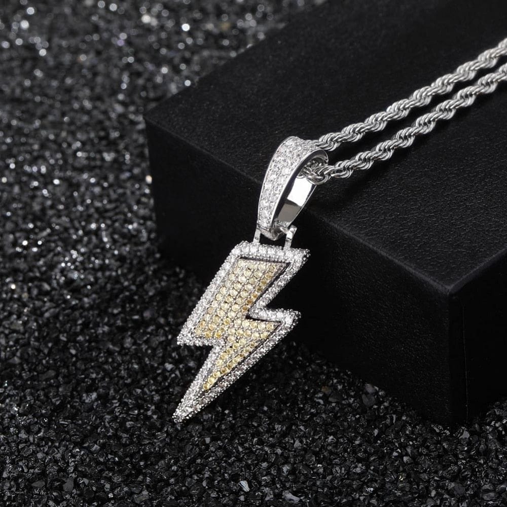 VVS Jewelry Iced Bolt Pendant Chain - Image 3