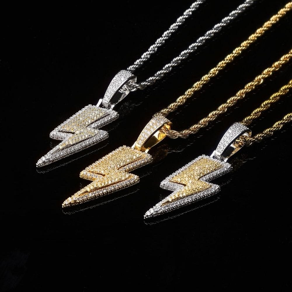 VVS Jewelry Iced Bolt Pendant Chain - Image 7