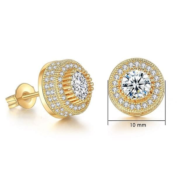 VVS Jewelry Iced Button Stud Earrings - Image 6