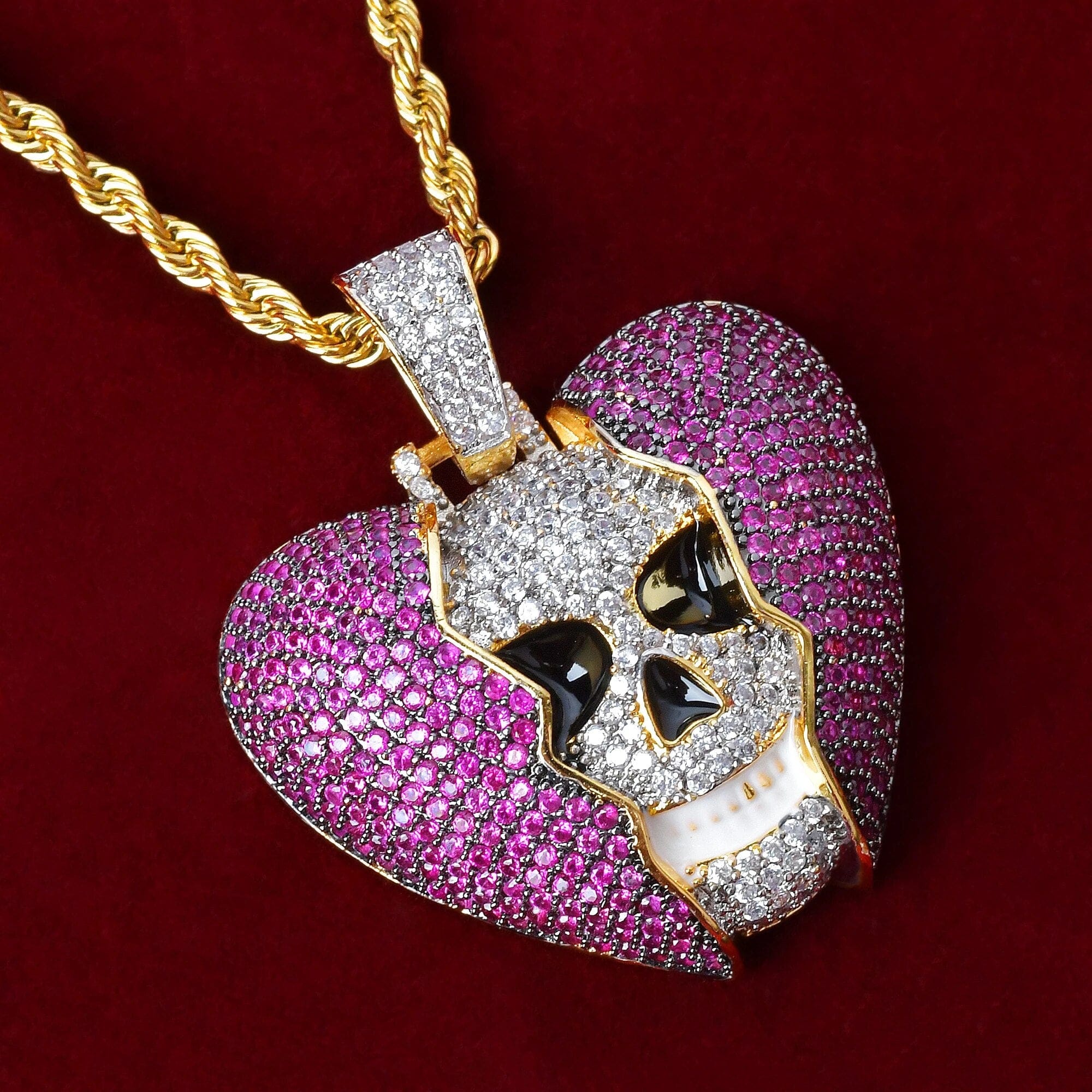 VVS Jewelry Iced Out Juice Wrld Heart Pendant - Image 4