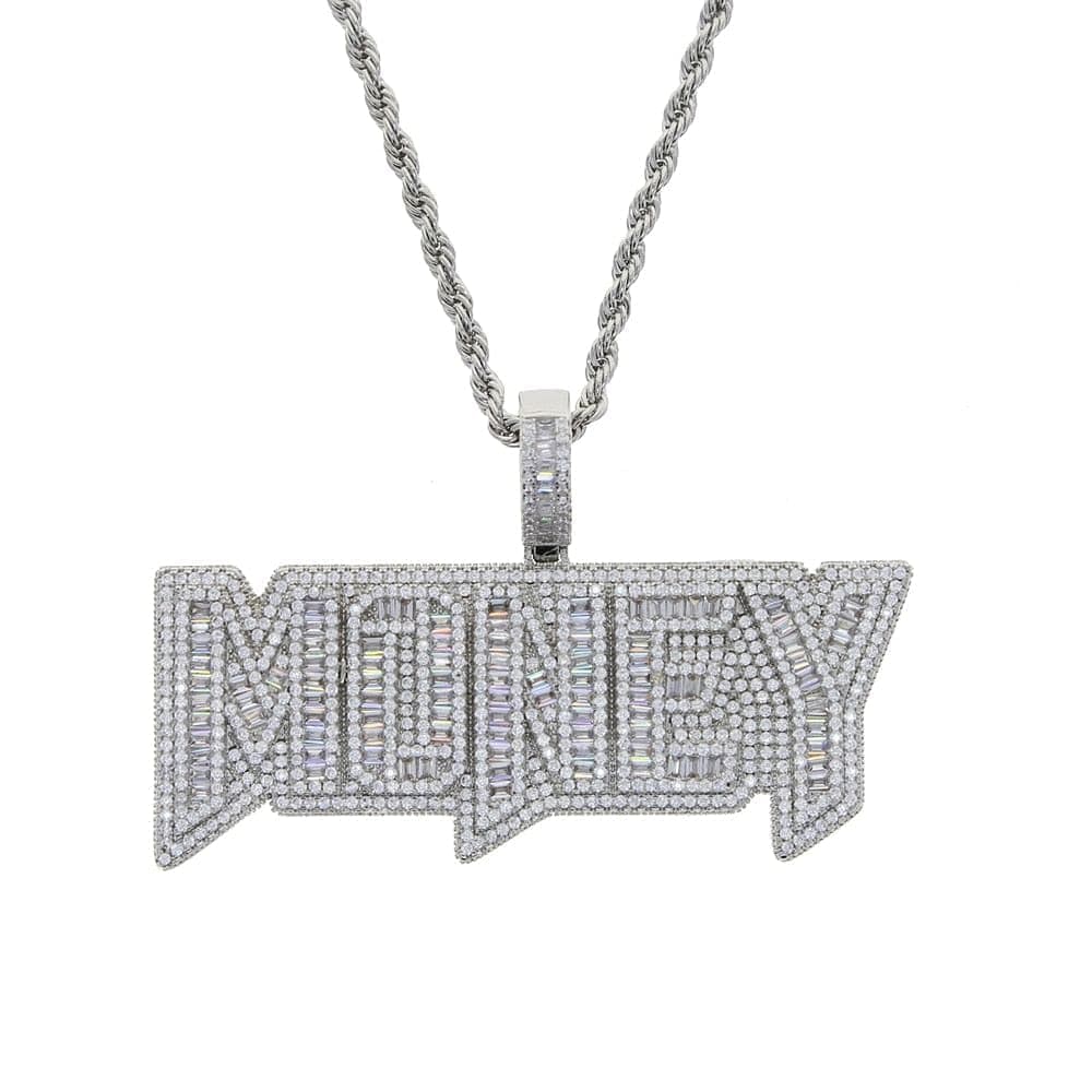 VVS Jewelry Iced Out "MONEY" Pendant Chain - Image 8