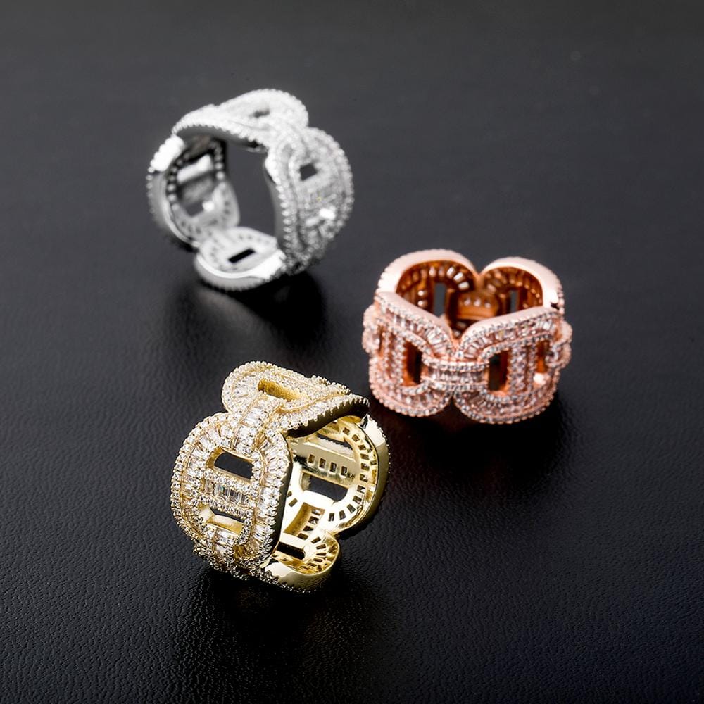 VVS Jewelry Icy Chain Ring - Image 2