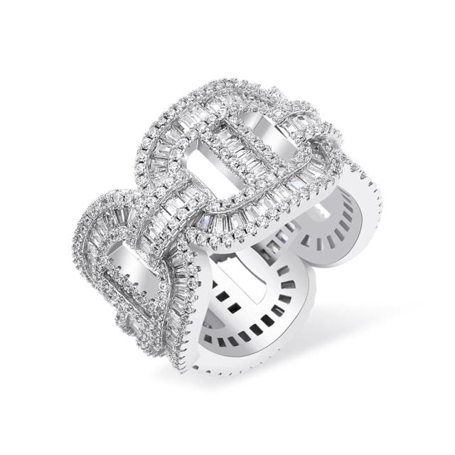 VVS Jewelry Icy Chain Ring - Image 4