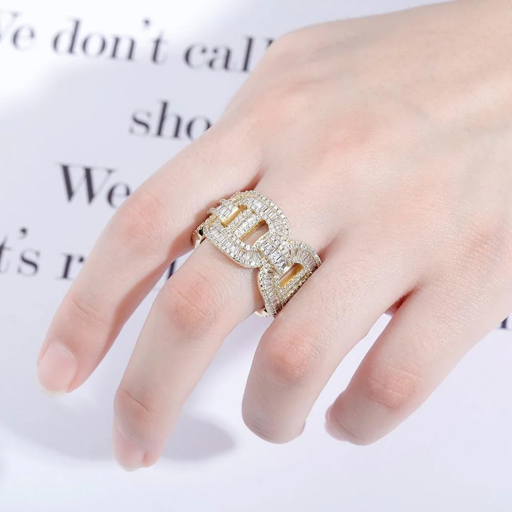 VVS Jewelry Icy Chain Ring - Image 5
