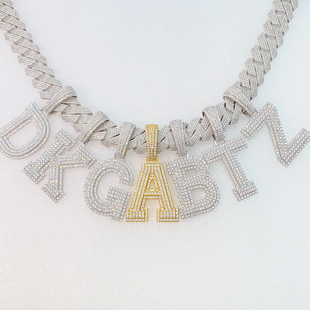 VVS Jewelry Moissanite Initial Pendant - Image 2