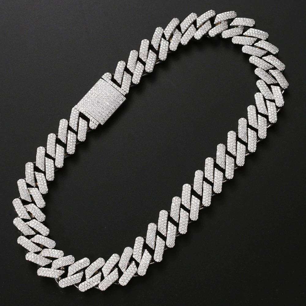 VVS Jewelry 14mm/20mm Micro Paved Prong Cuban Chain - Image 11