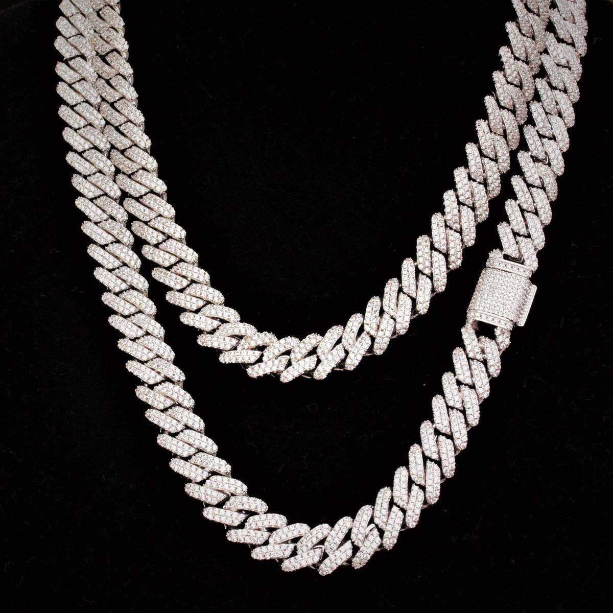 VVS Jewelry 14mm/20mm Micro Paved Prong Cuban Chain - Image 2