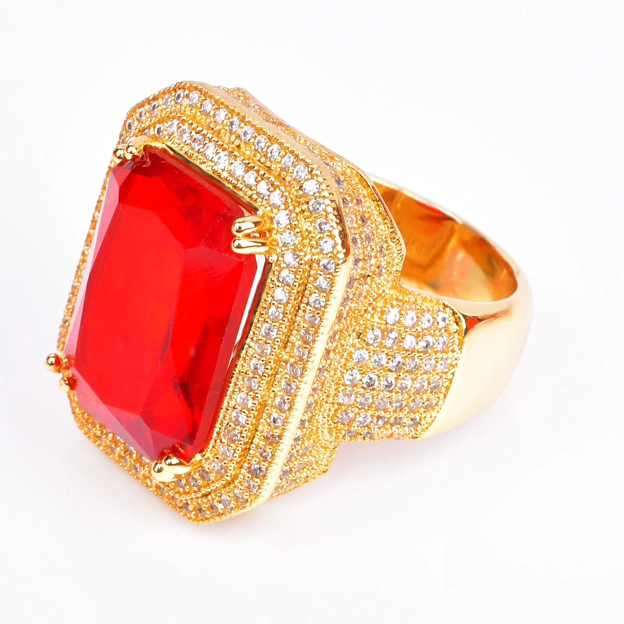 VVS Jewelry Red Synthetic Ruby Royal Ring - Image 2