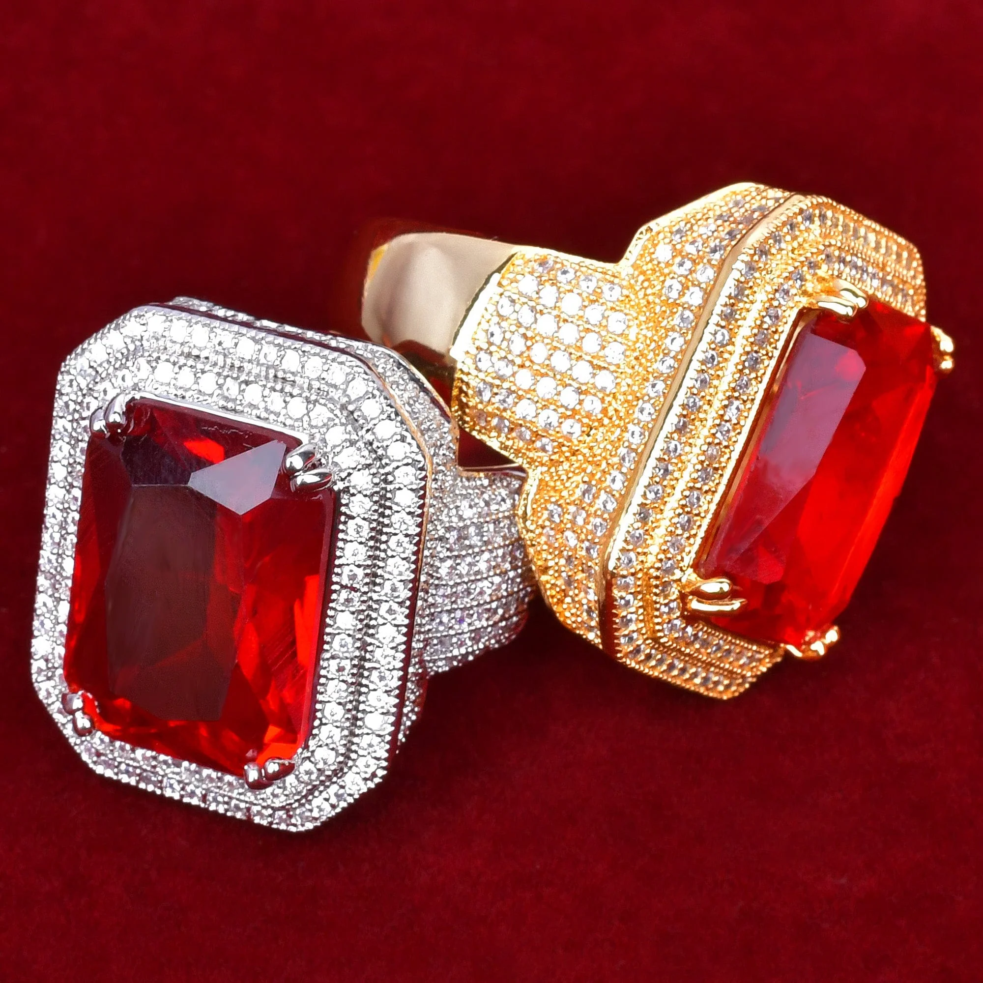 VVS Jewelry Red Synthetic Ruby Royal Ring - Image 5