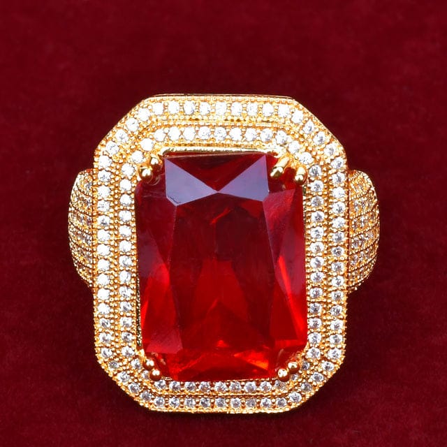 VVS Jewelry Red Synthetic Ruby Royal Ring - Image 6