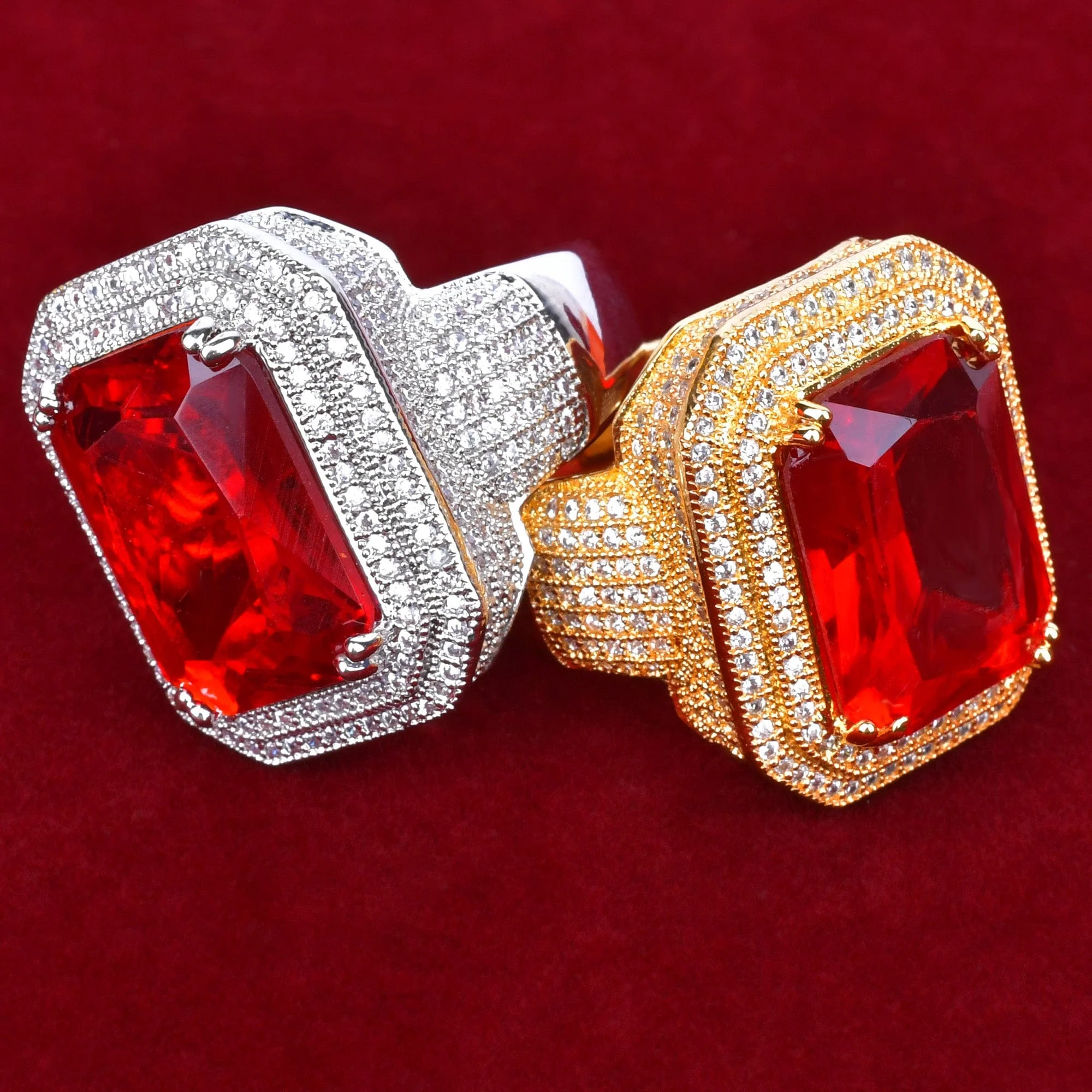 VVS Jewelry Red Synthetic Ruby Royal Ring - Image 7
