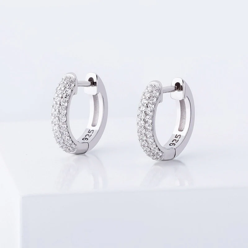 VVS Jewelry S925 Silver Hoop Earrings - Image 4
