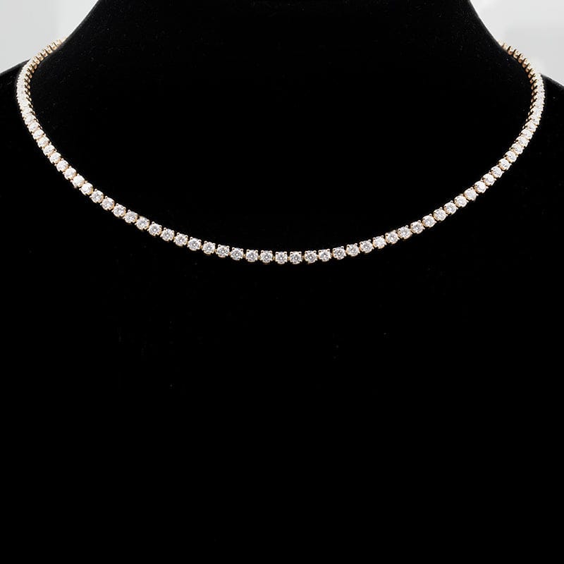VVS Jewelry Solid Gold VVS Moissanite Tennis Chain - Image 3