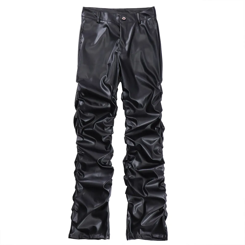 VVS Leather Stacked Pants - Image 5