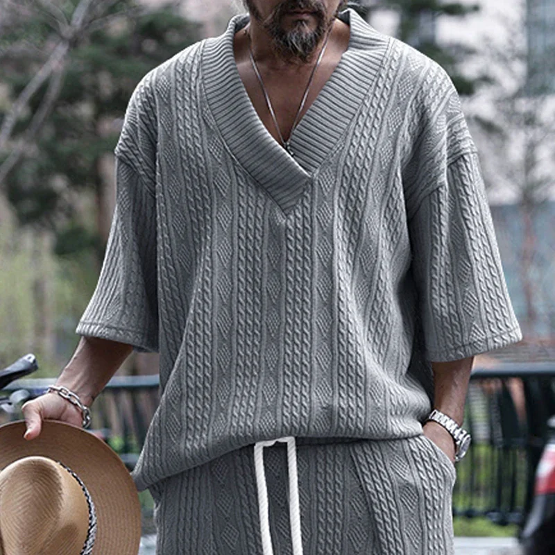 VVS Men Knitted Casual 2 Piece Set - Image 13