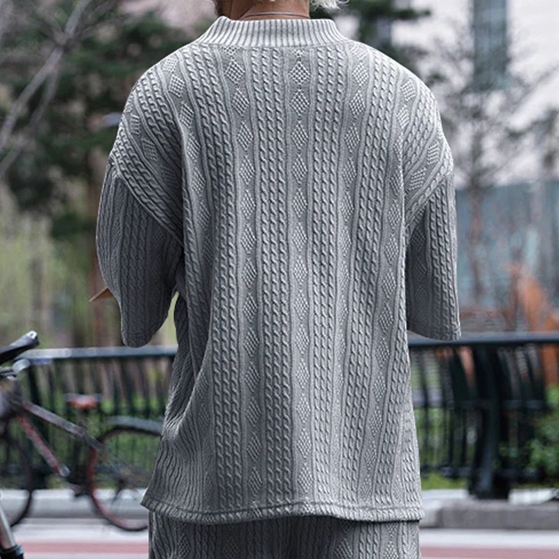 VVS Men Knitted Casual 2 Piece Set - Image 3