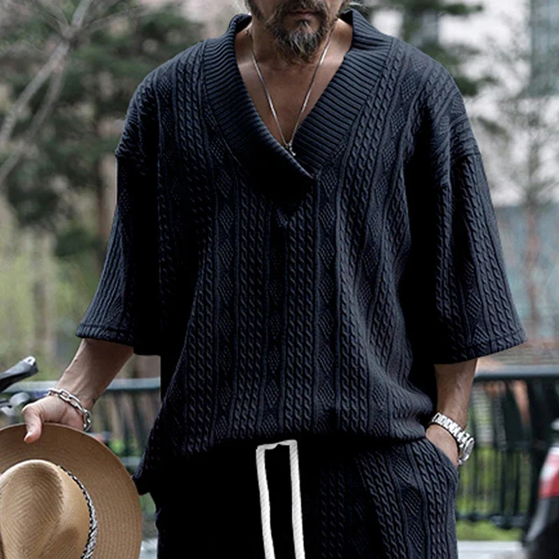 VVS Men Knitted Casual 2 Piece Set - Image 5
