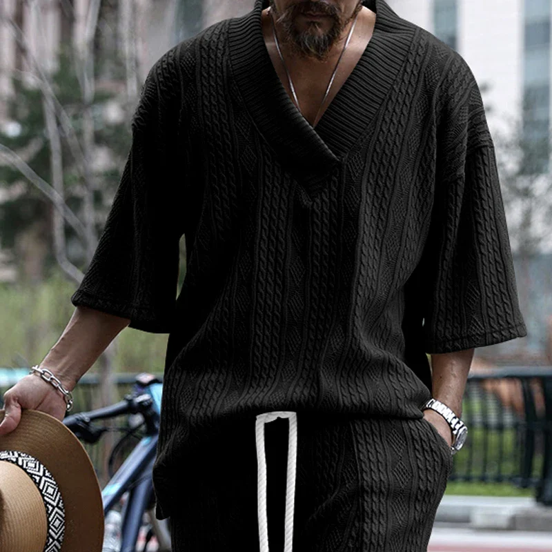 VVS Men Knitted Casual 2 Piece Set - Image 8