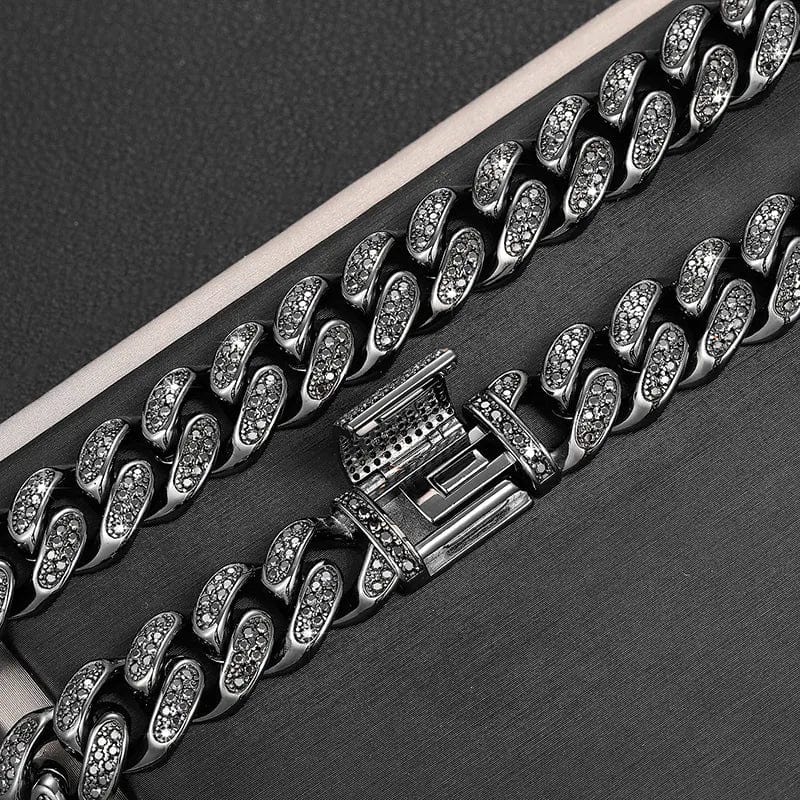 VVS Moissanite Black Iced Cuban Chain - Image 4
