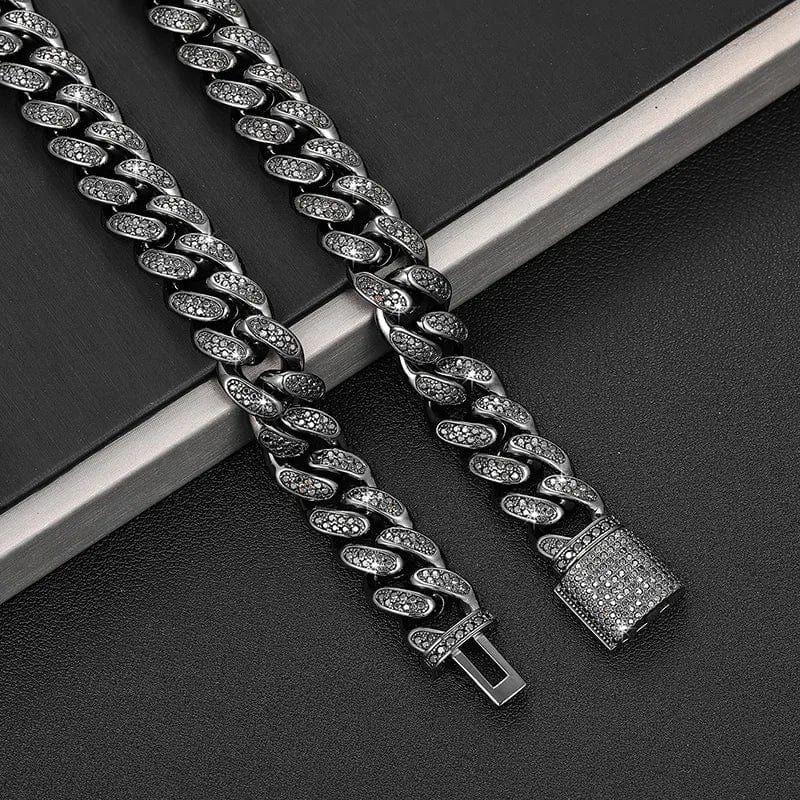 VVS Moissanite Black Iced Cuban Chain - Image 5
