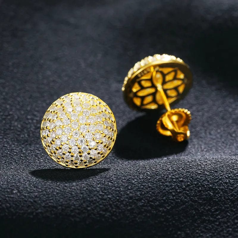 VVS Moissanite Button Round Stud Earrings - Image 6