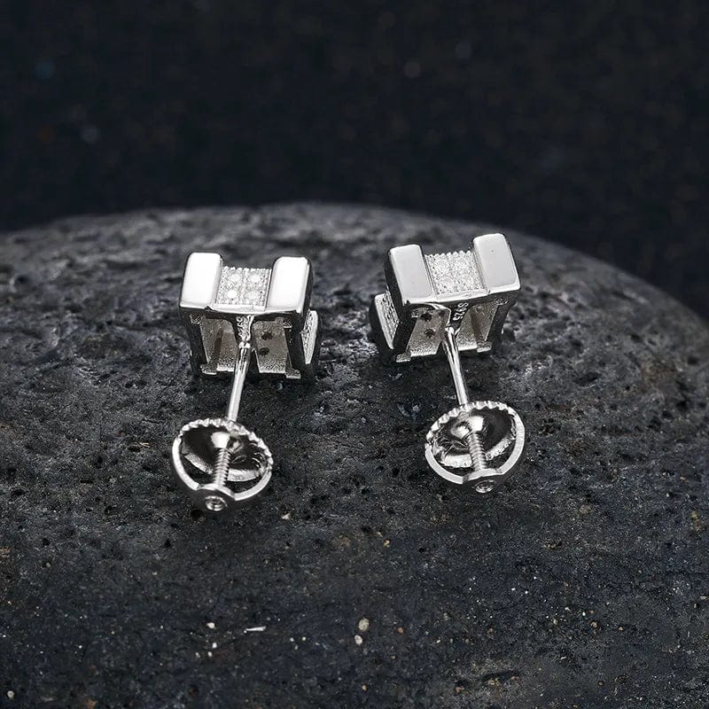 VVS Moissanite Square Diamond Stud Earring - Image 6