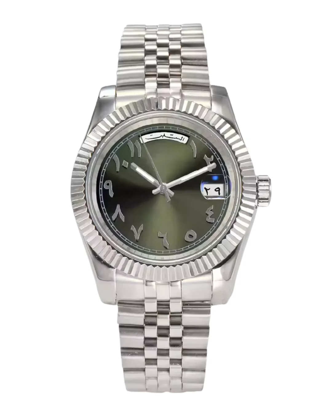 VVS Arabic Datejust | Olive Green - Image 4