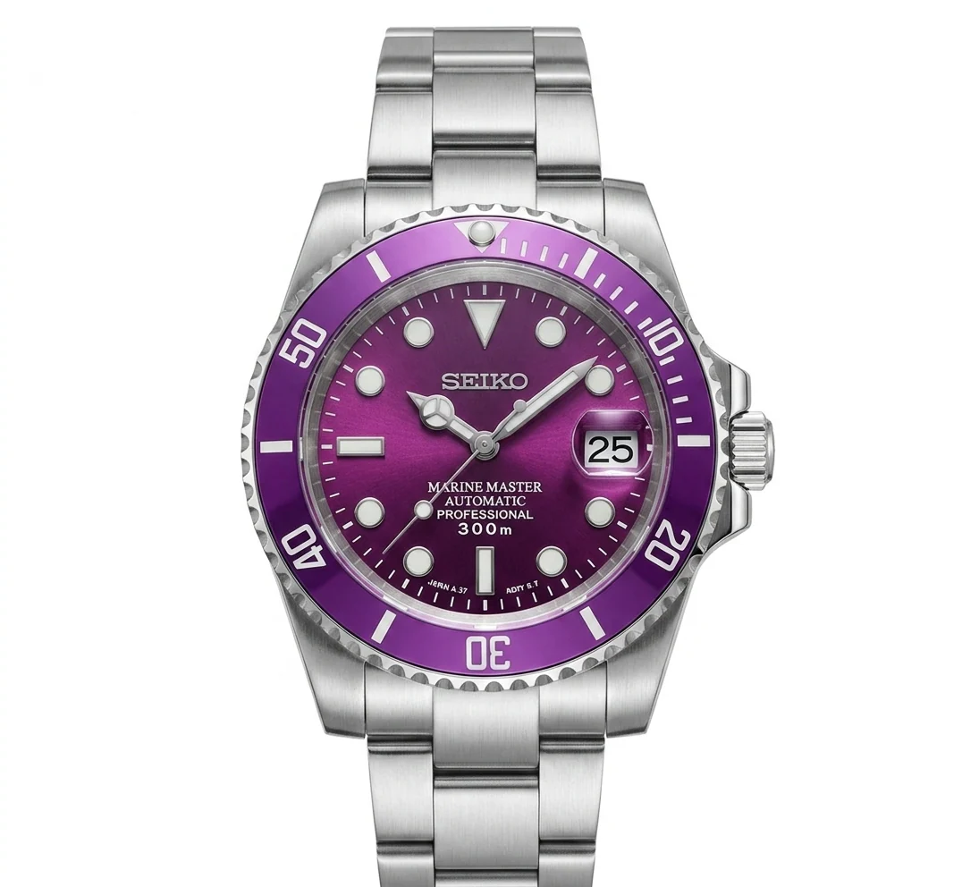 Seiko Mod Submariner| JOKER PURPLE - Image 7