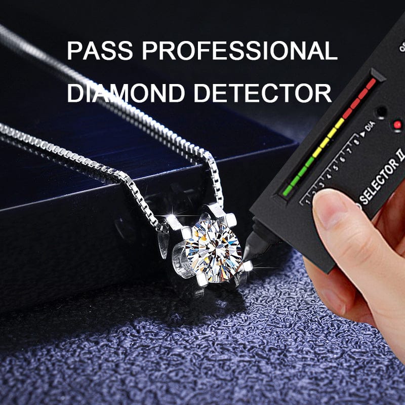 VVS1 Classic Moissanite Pendant 925 Silver Necklace - Image 15