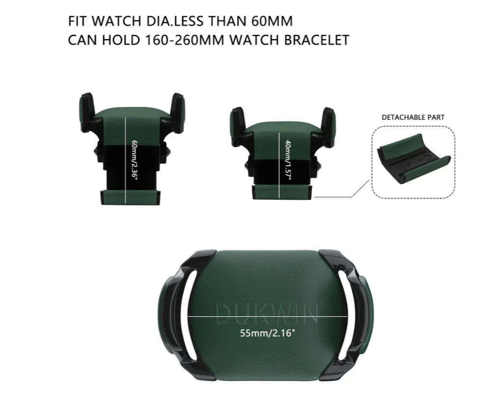 Watch Winder Single Box β Quiet Mabuchi Motor, Stackable Vegan Leather Case for Travel β Hulk Green - Image 7