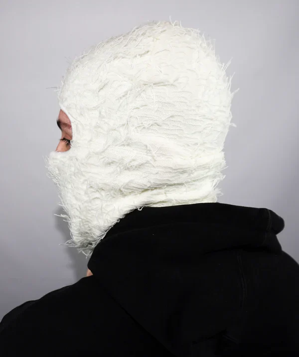 White Distressed Balaclava - Image 3