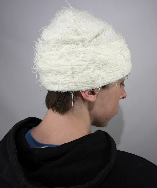 White Distressed Balaclava - Image 4