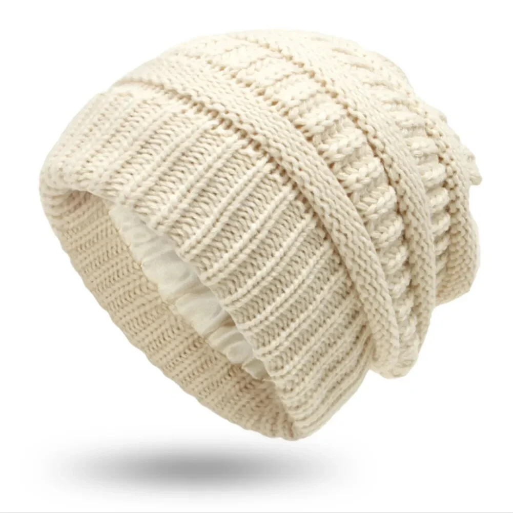 Winter Knit Satin Lined Beanies - Image 11