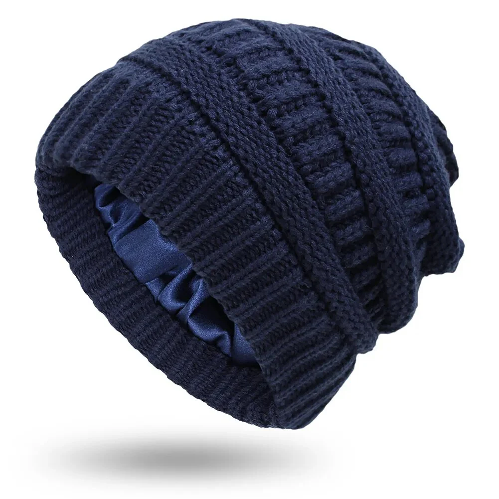 Winter Knit Satin Lined Beanies - Image 12