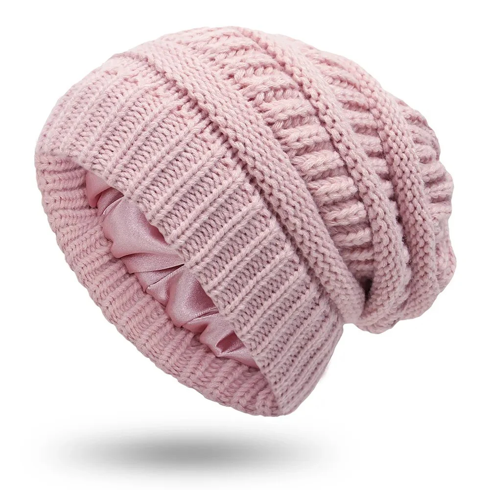 Winter Knit Satin Lined Beanies - Image 15