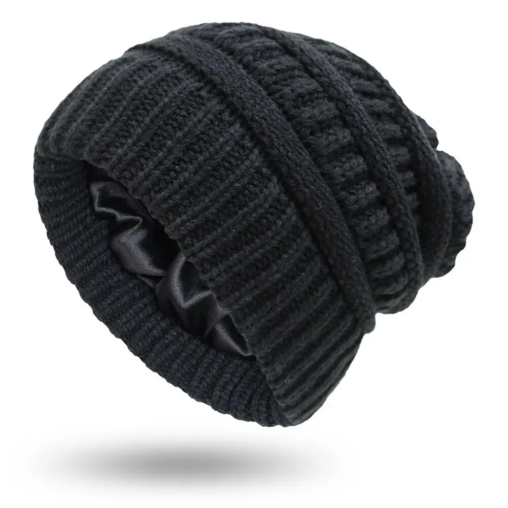 Winter Knit Satin Lined Beanies - Image 2