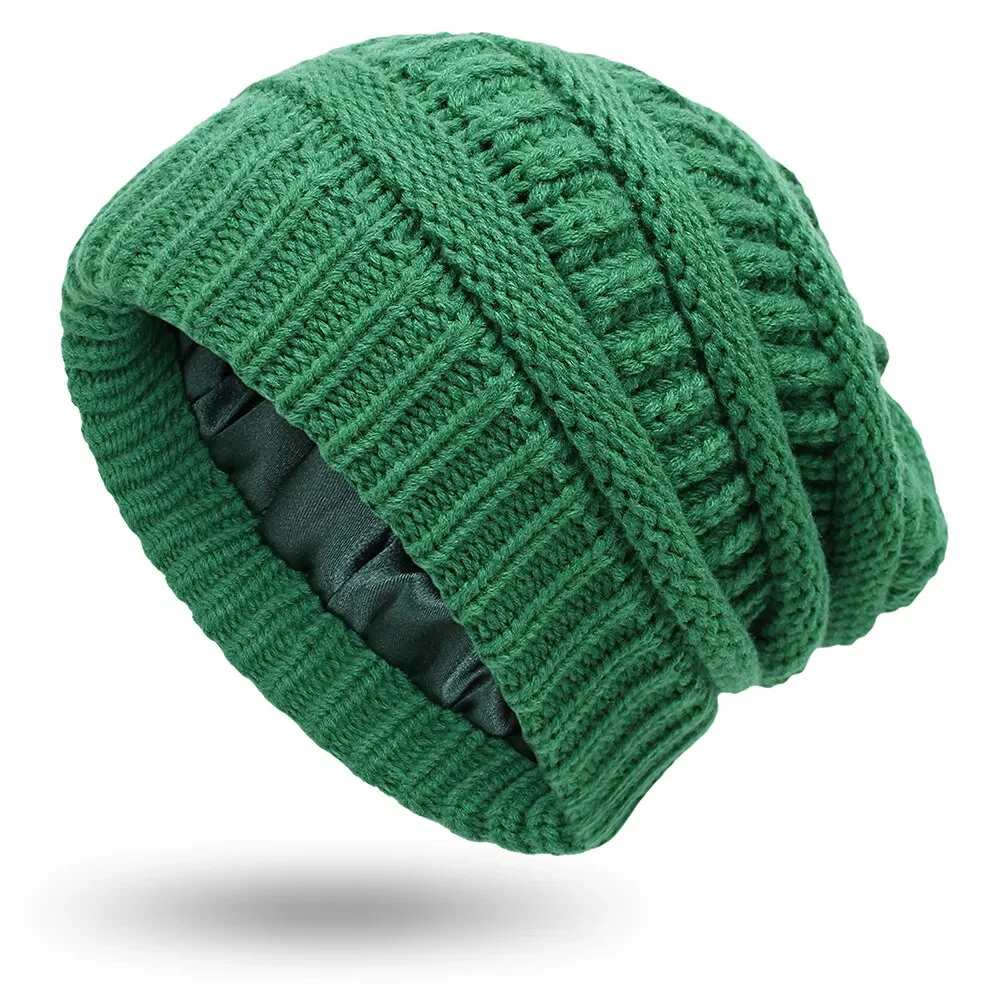 Winter Knit Satin Lined Beanies - Image 4