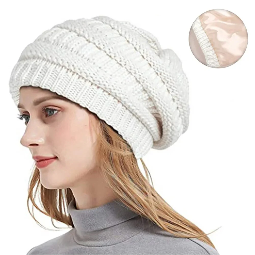 Winter Knit Satin Lined Beanies - Image 8