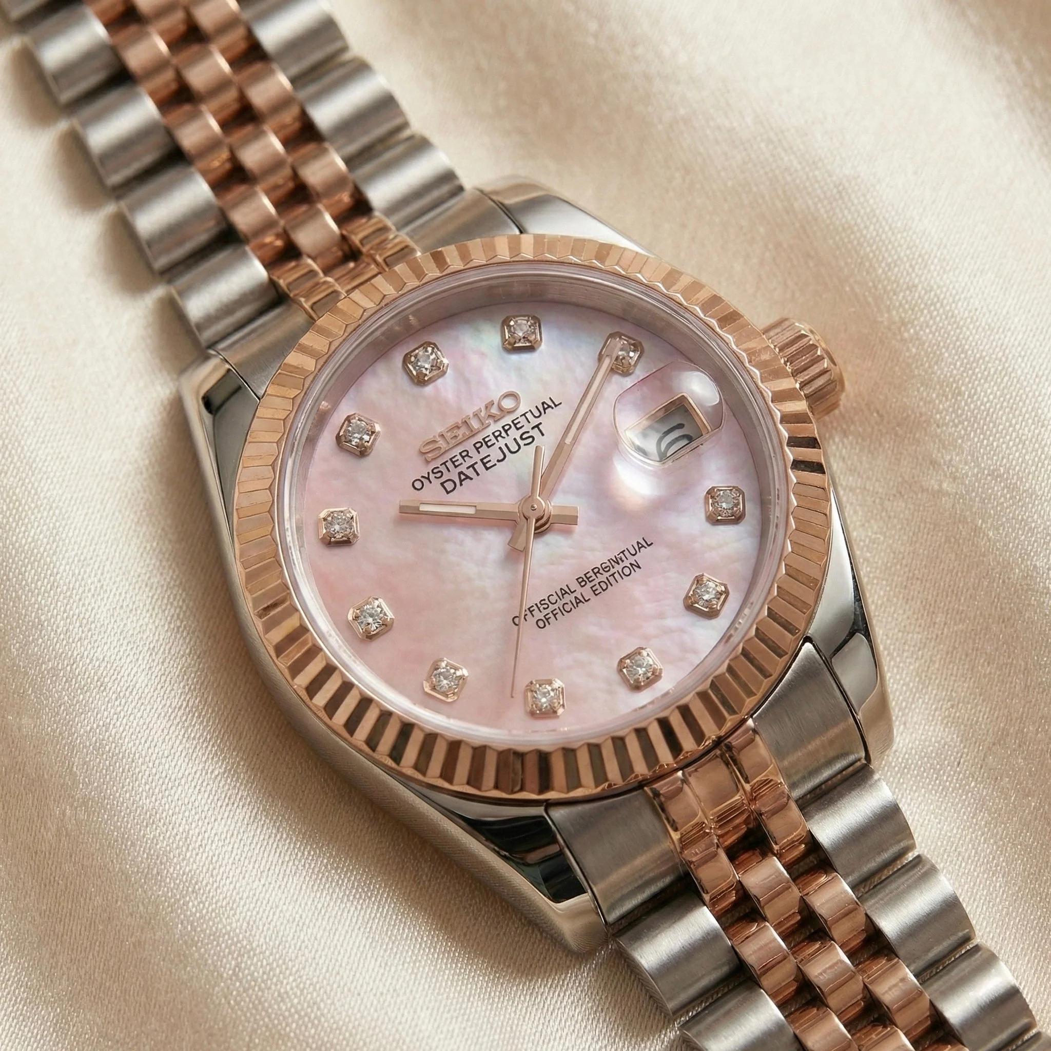 Seiko Mod Datejust | Baby Pink - Image 2