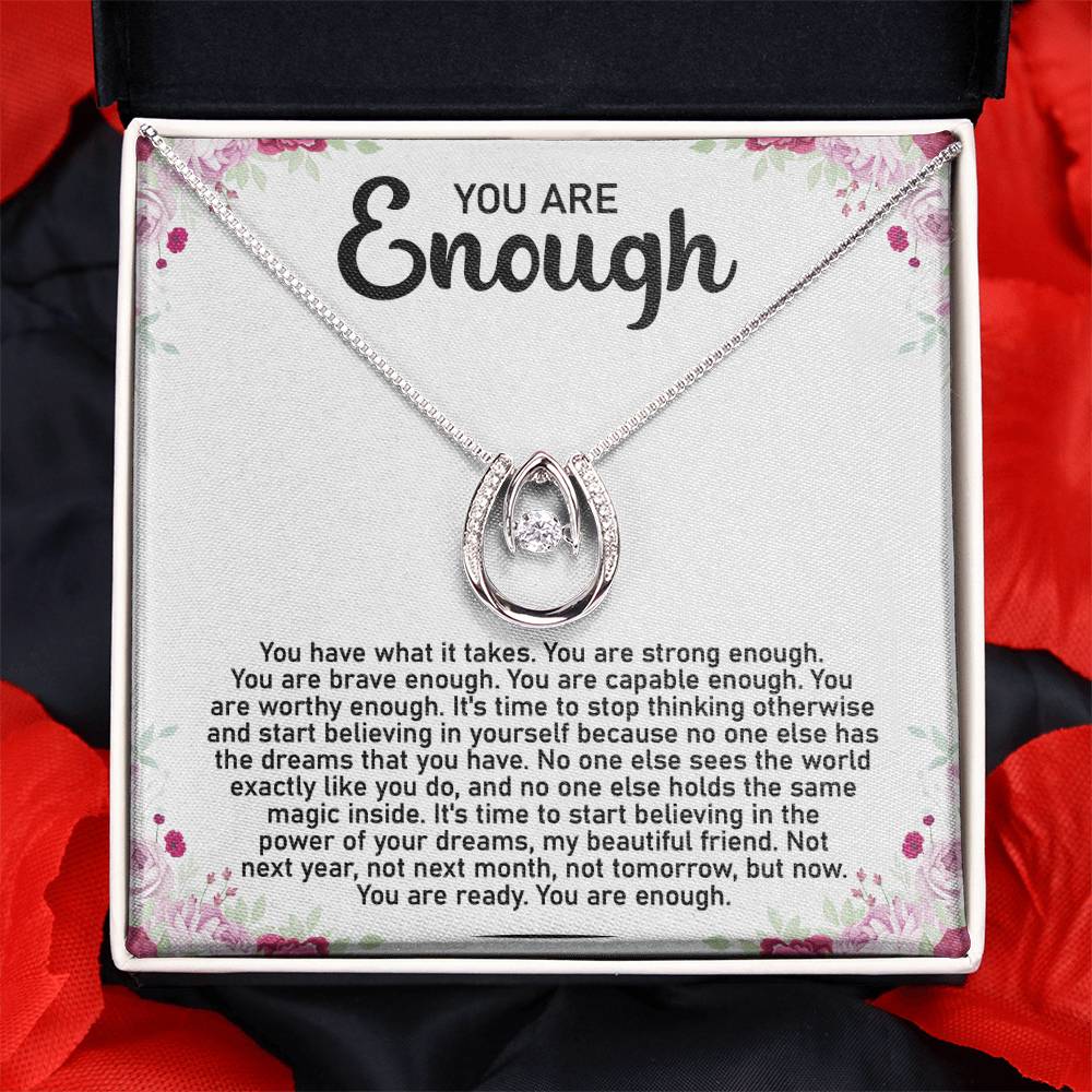 You Are Enough Message Card Necklace - Image 2