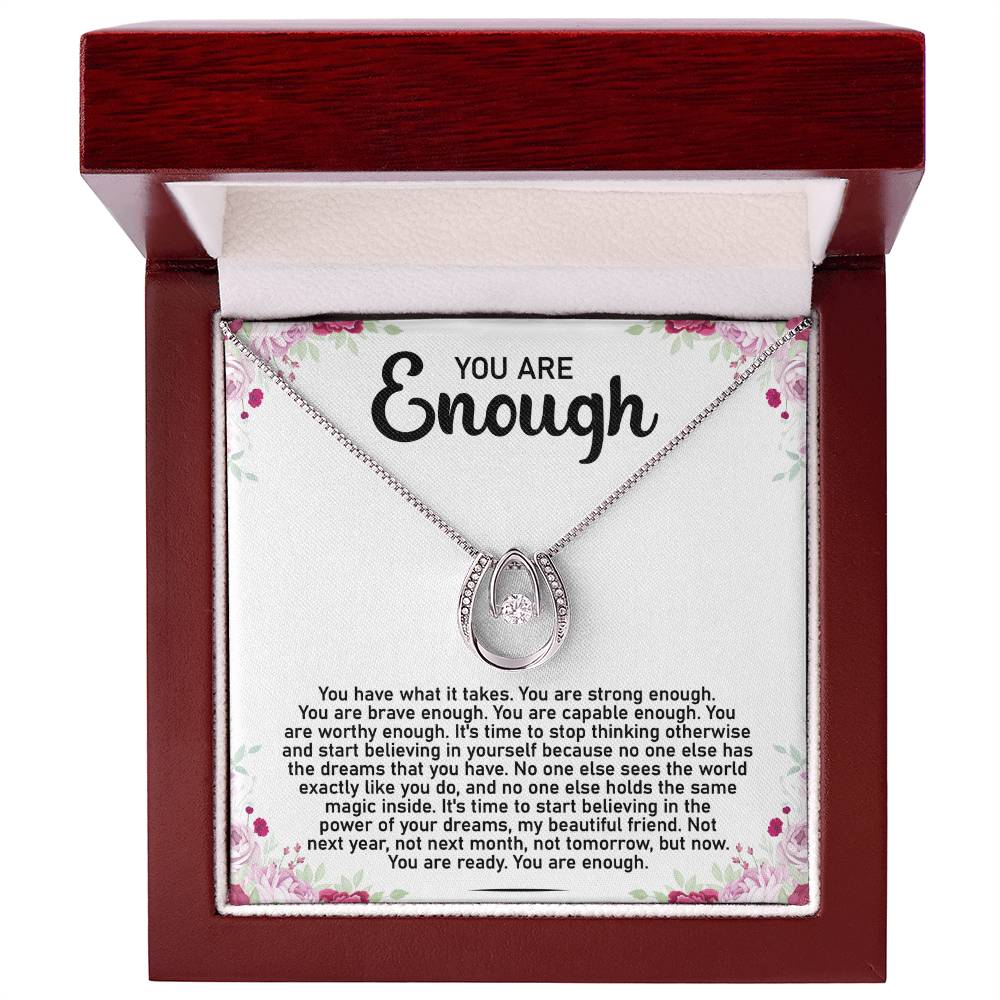 You Are Enough Message Card Necklace - Image 4