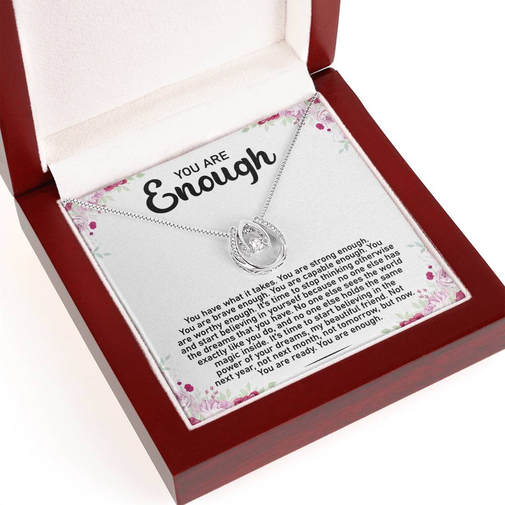 You Are Enough Message Card Necklace - Image 5