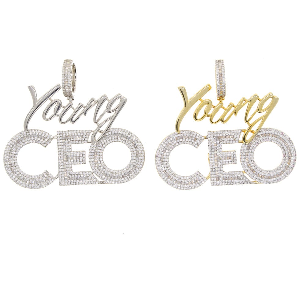 Young CEO Two Tone Iced Pendant Necklace - Image 15